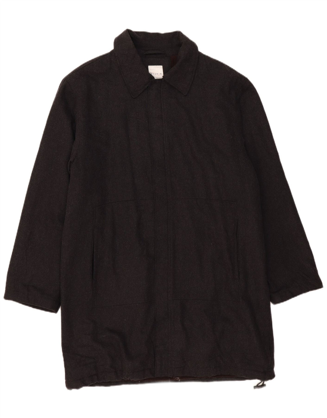 Conbipel Abrigo de estudio para hombre Reino Unido 40 Lana gris grande