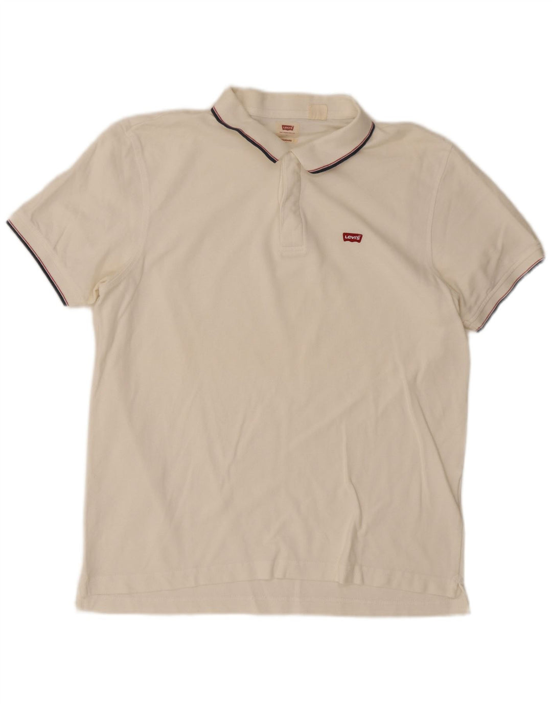Levi's Polo estándar para hombre, talla grande, blanco