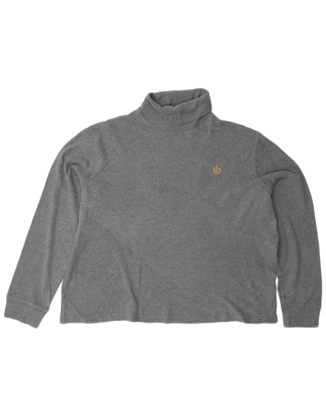 RALPH LAUREN Jersey con cuello vuelto para mujer UK 18 XL Algodón gris