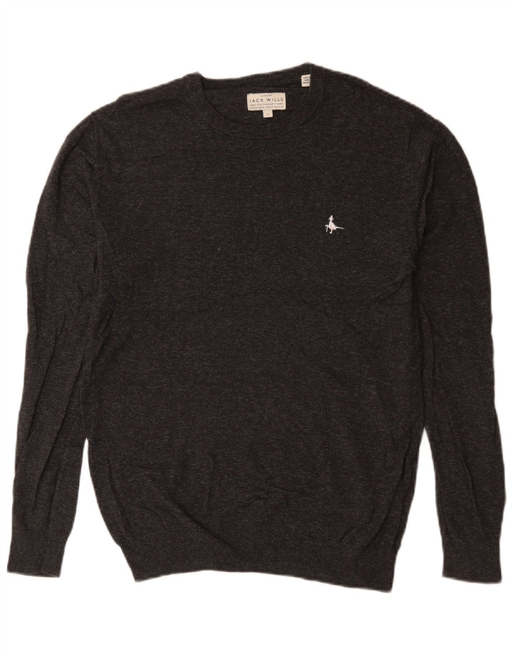 Jack Wills Jersey De Cuello Redondo Para Hombre Pequeño Algodón Gris