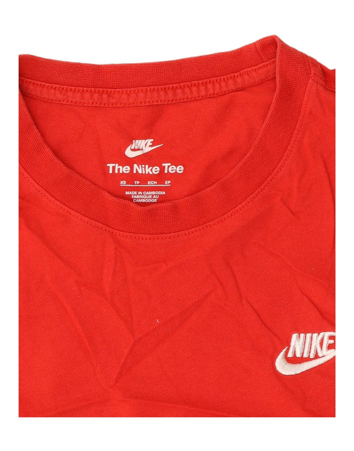 NIKE Mens T-Shirt Top XS Red Vintage Nike and Second-Hand Nike from Messina Hembry 