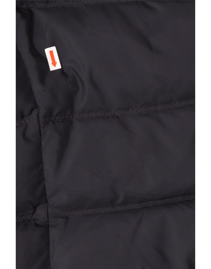 TOMMY HILFIGER Abrigo acolchado con capucha para mujer UK 10 Small Poliéster azul marino