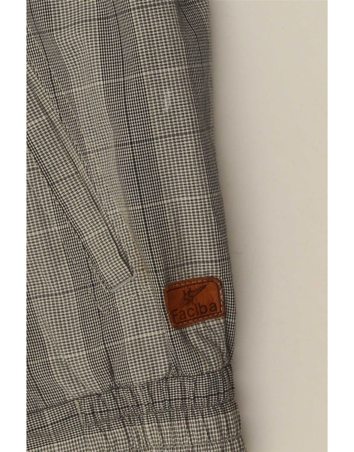 Faciba Chaqueta Bomber Militar para Hombre UK 38 Medium Grey Check