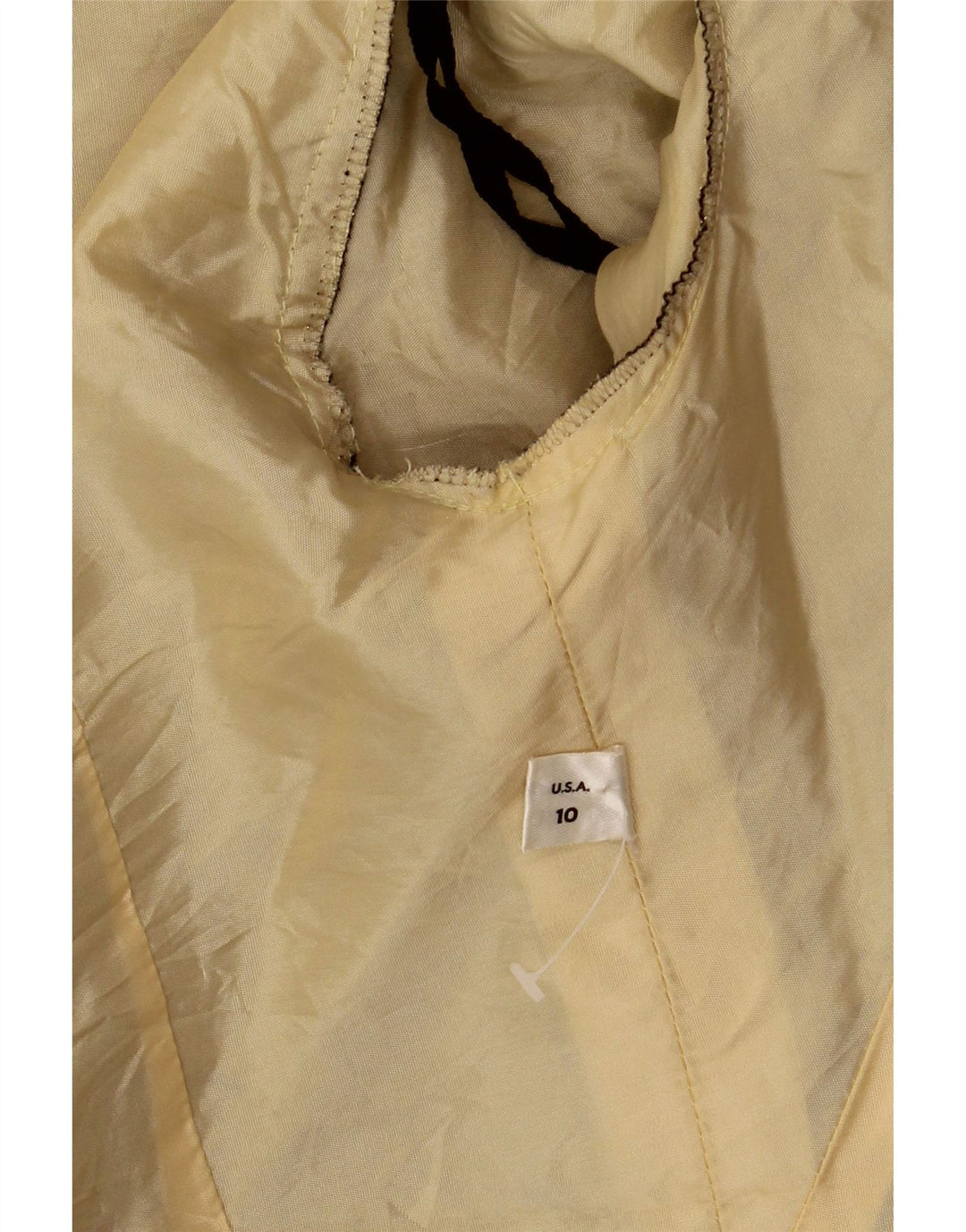 VINTAGE Chaqueta Bolero Abierta para Mujer US 10 Chevron Dorado Grande