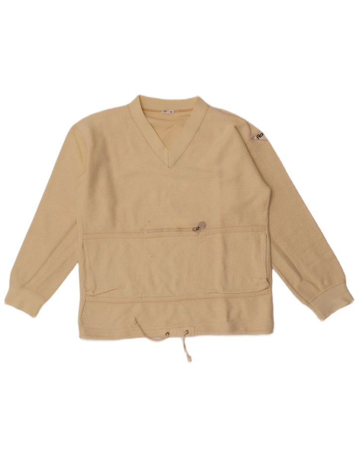 Vintage mujer sudadera jumper IT 50 XL Beige