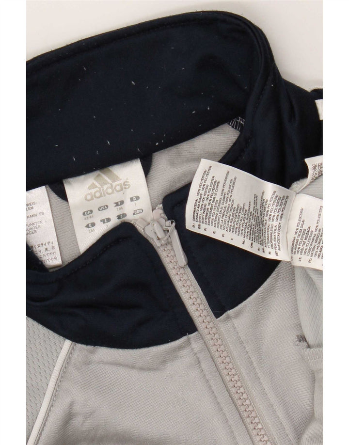 Adidas - Chaqueta de chándal para hombre, talla 42/44, poliéster color gris grande
