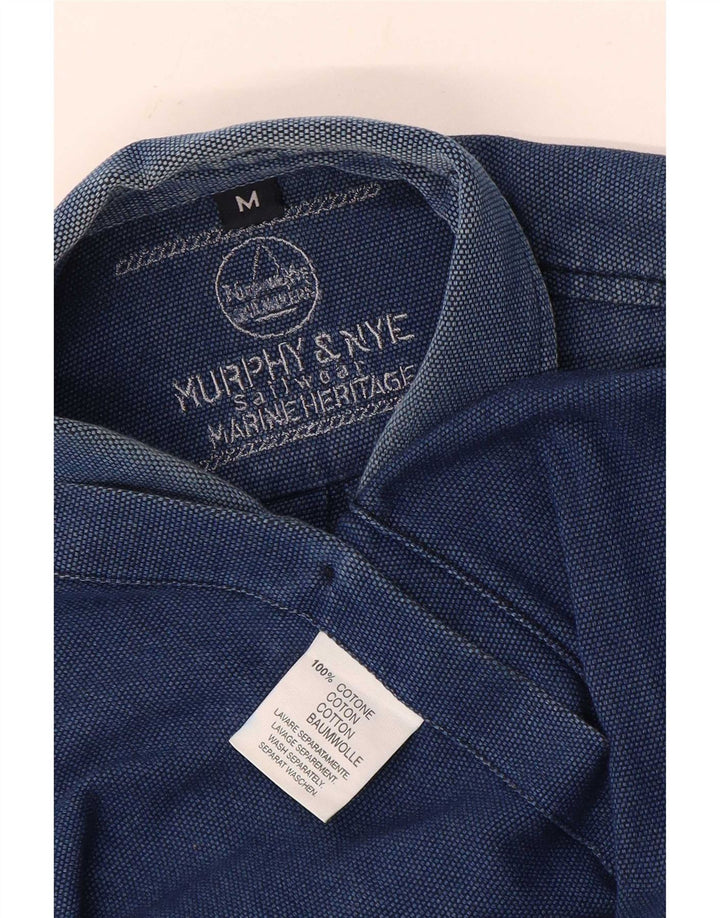 Murphy & Nye Camisa Sailwear para hombre Algodón azul medio