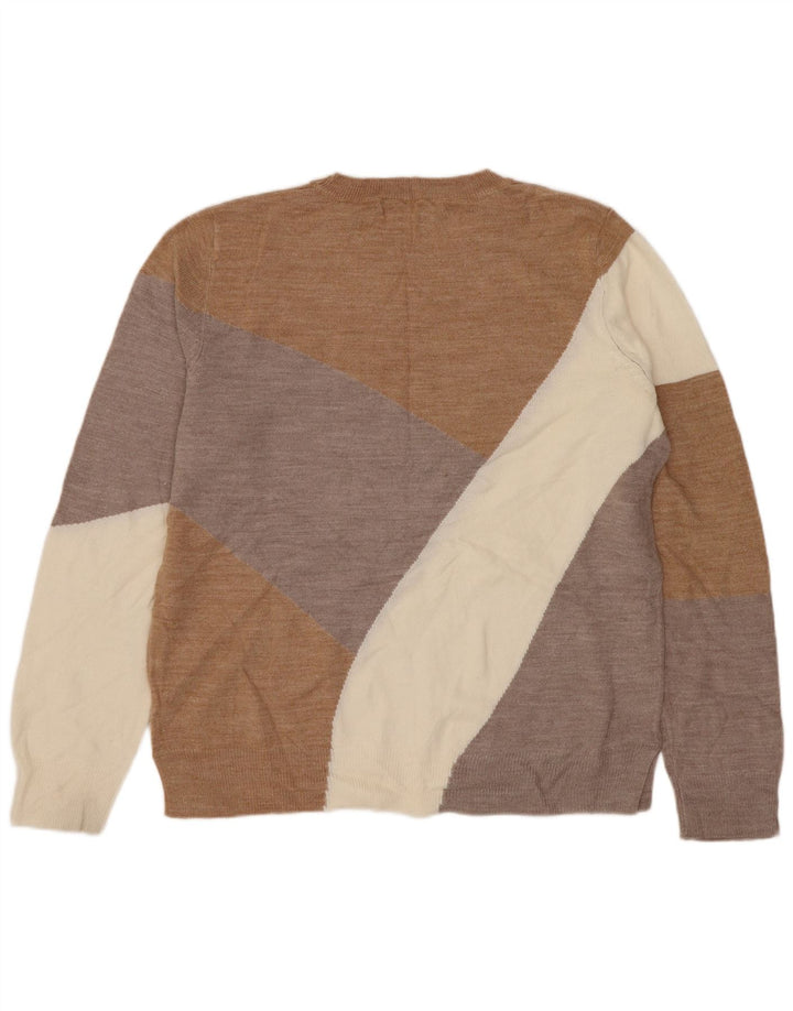 MARKS & SPENCER Suéter tipo jersey con cuello redondo para mujer UK 40 Marrón medio