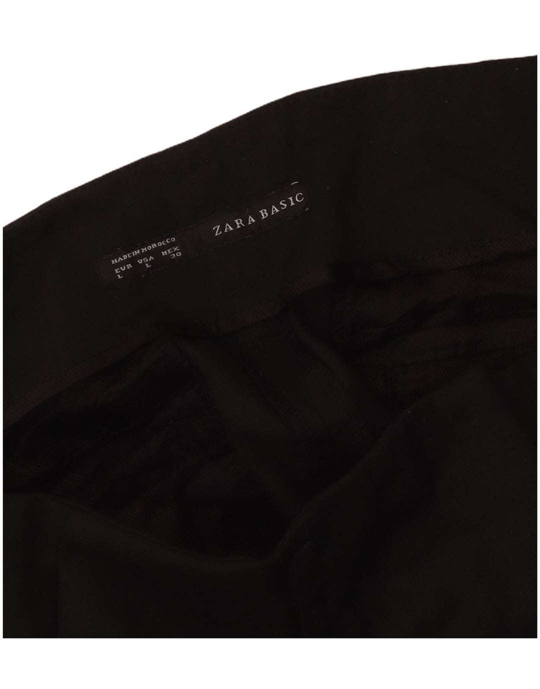 Zara Mujer Pantalón Chino Slim Grande W34 L30 Negro
