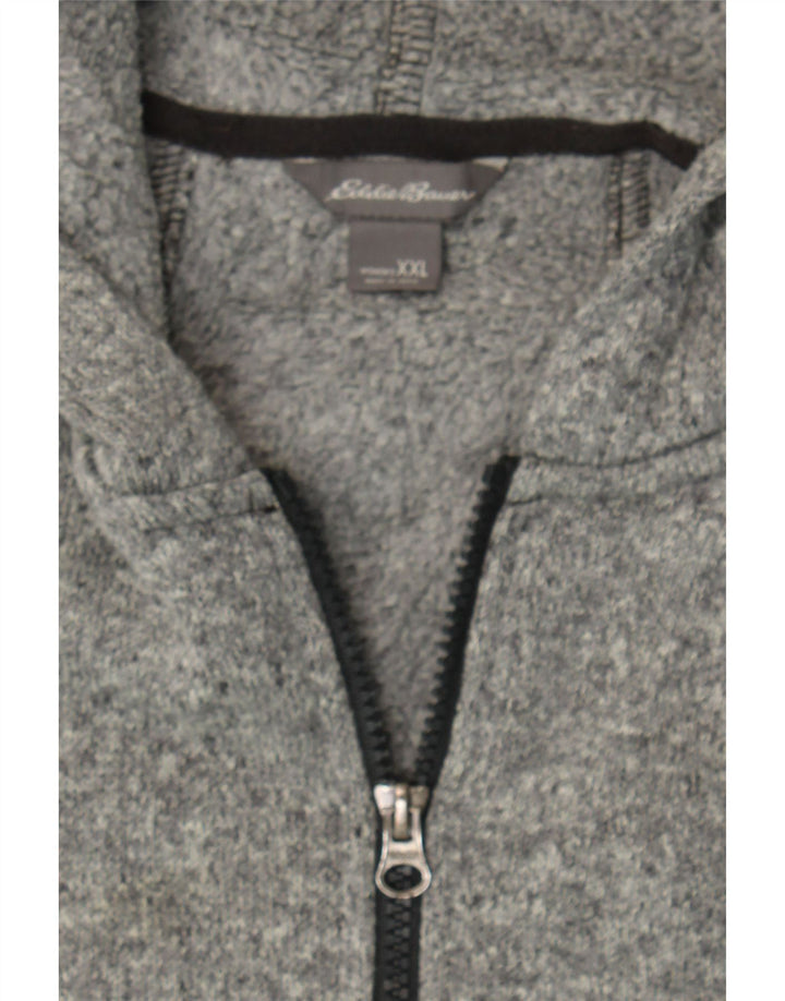 EDDIE BAUER Womens Zip Hoodie Sweater UK 20 2XL Grey Polyester Vintage Eddie Bauer and Second-Hand Eddie Bauer from Messina Hembry 