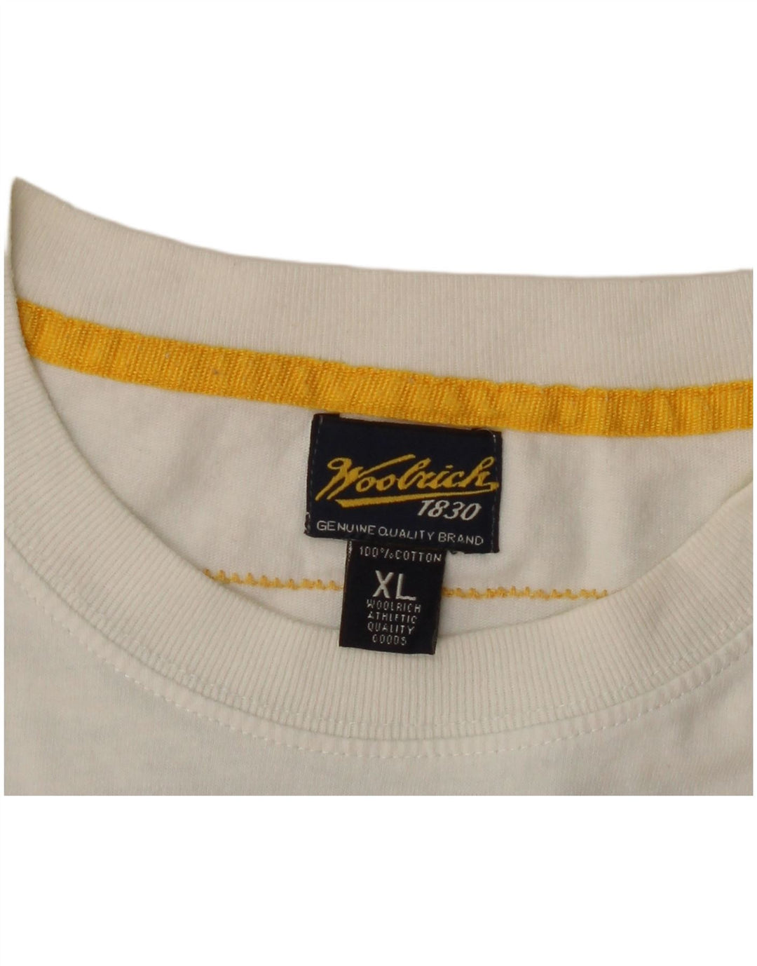 Woolrich Camiseta gráfica para hombre Top XL Algodón blanco