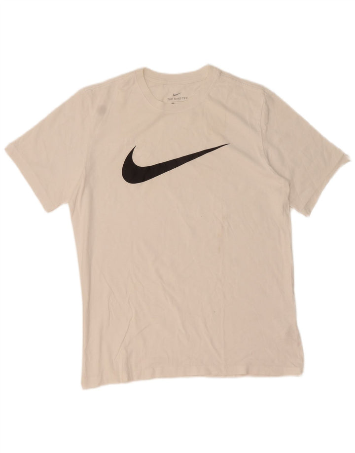 Nike Camiseta gráfica para hombre Top mediano de algodón blanco