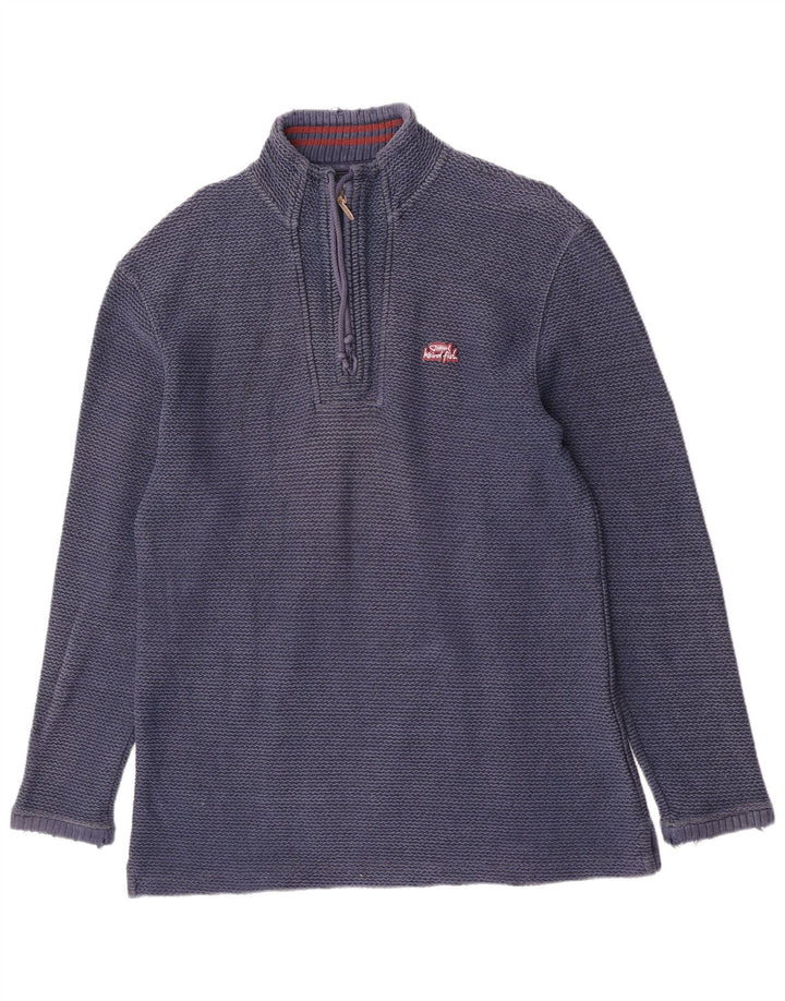 Weird Fish - Sudadera con cuello y cremallera para hombre, talla grande, color azul marino