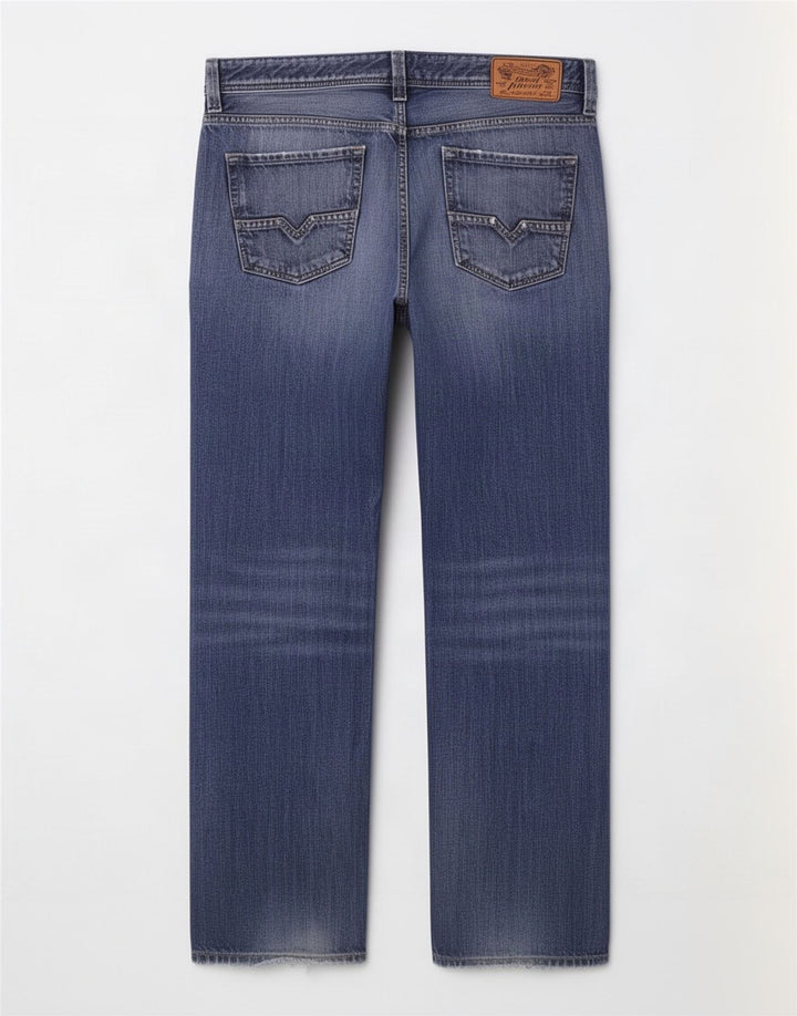 Diesel Hombre Larkee Regular Jeans Rectos W36 L32 Algodón Azul