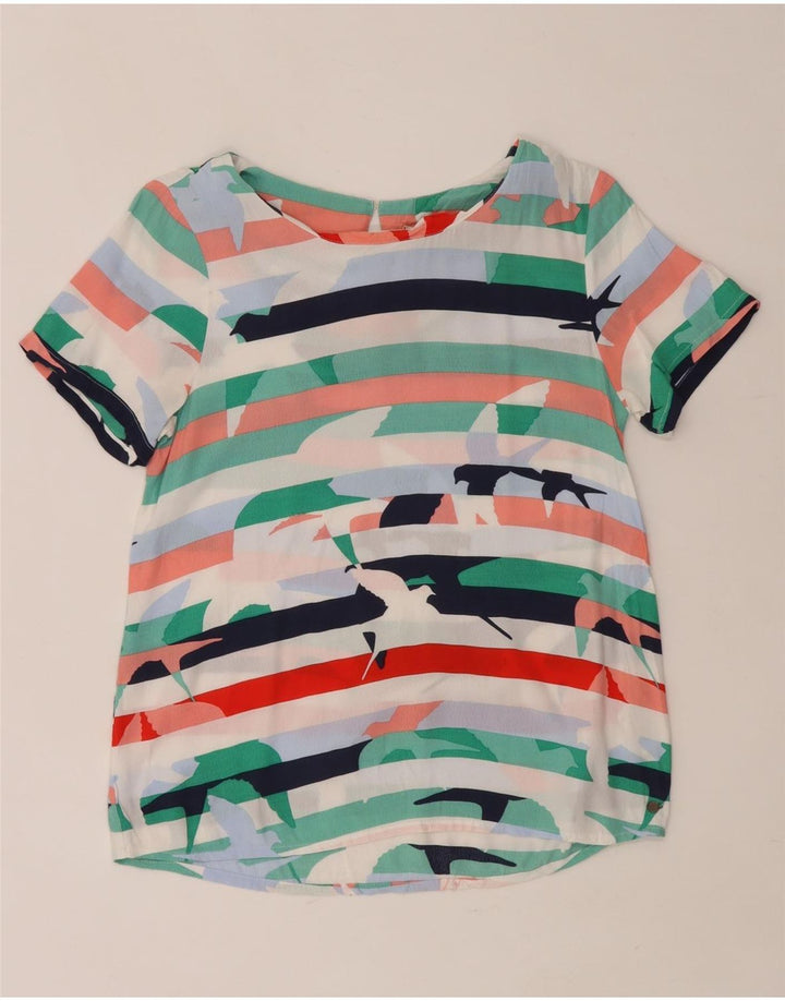 WHITE STUFF Blusa gráfica para mujer Top UK 40 Mediano Rayas multicolores
