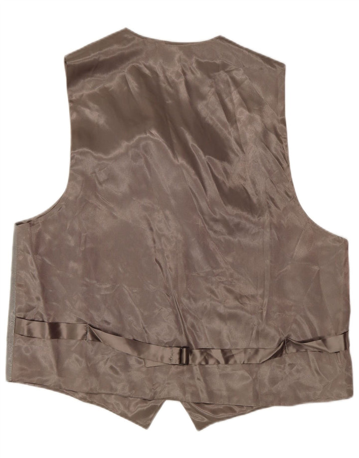 Chaleco vintage para hombre grande gris Paisley
