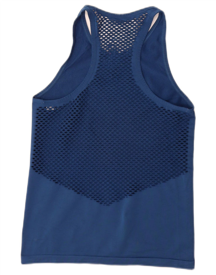 REEBOK Camiseta sin mangas con gráfico Les Mills para mujer UK 8 Small Azul marino