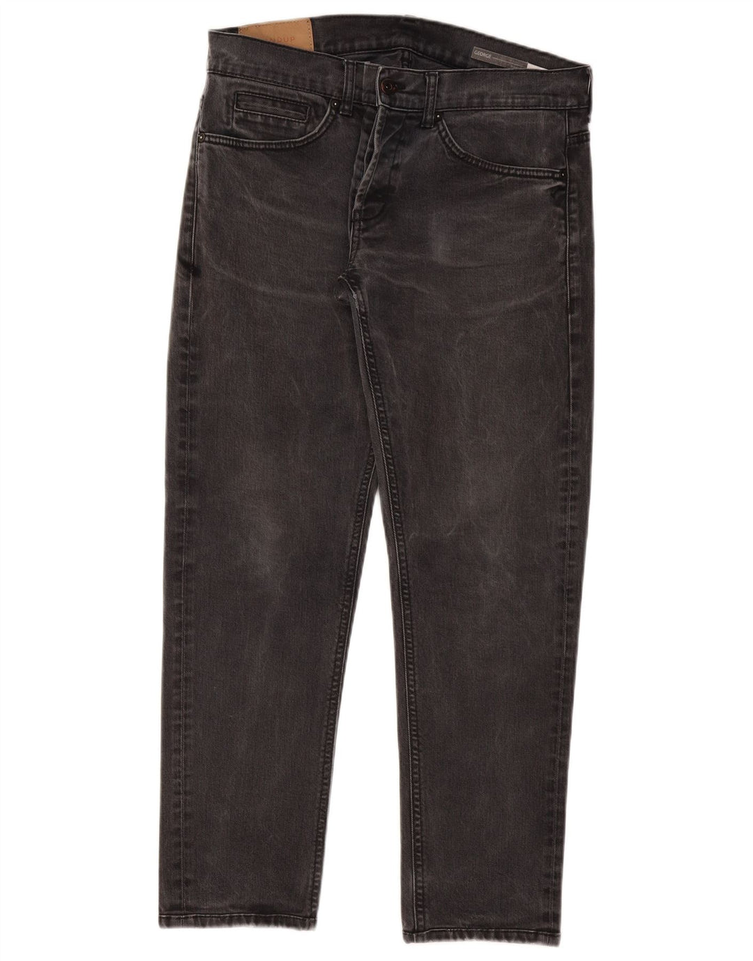 Dondup Hombre George Slim Jeans W36 L29 Algodón Gris