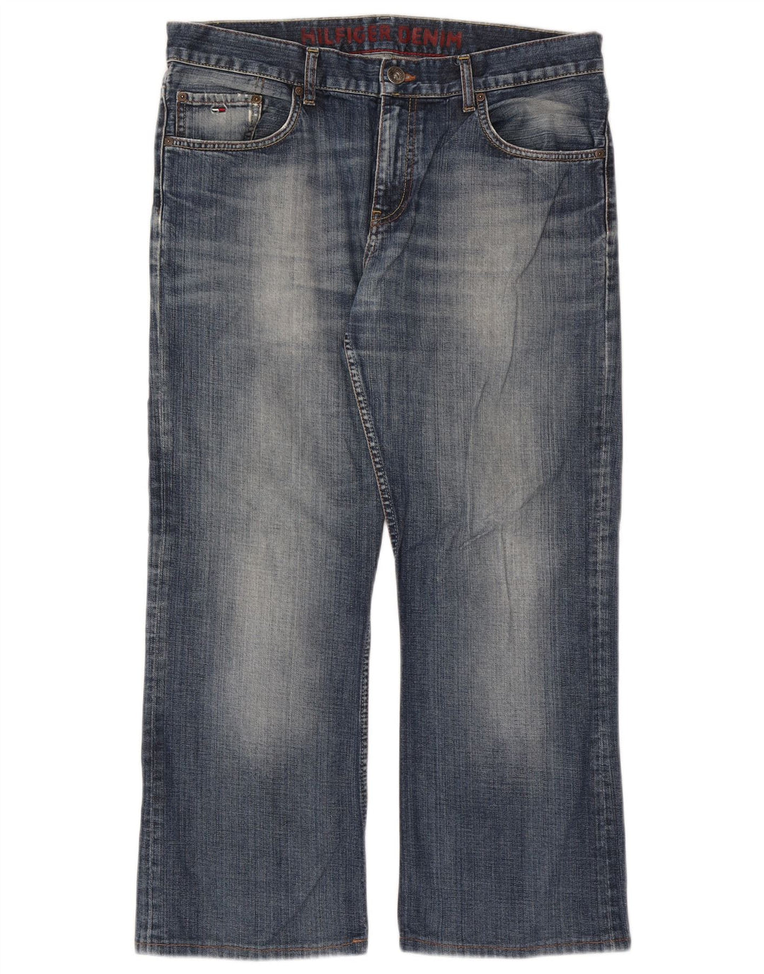 Tommy Hilfiger Jeans rectos recortados para hombre W34 L26 Azul