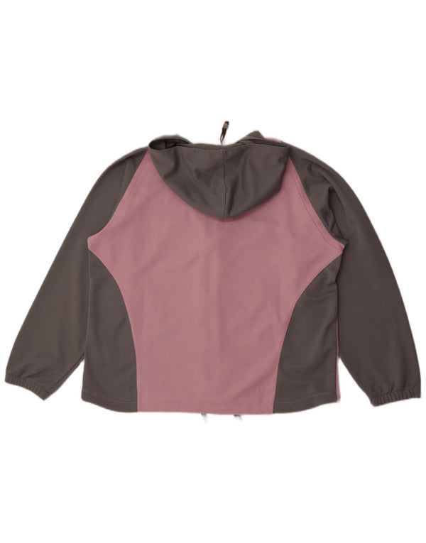 Diadora Chaqueta de chándal con capucha para mujer, talla 40, talla grande, color rosa