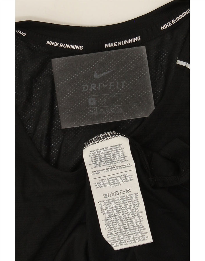 Nike Mujer Dri Fit Chaleco Top UK 14 Mediano Negro Poliéster