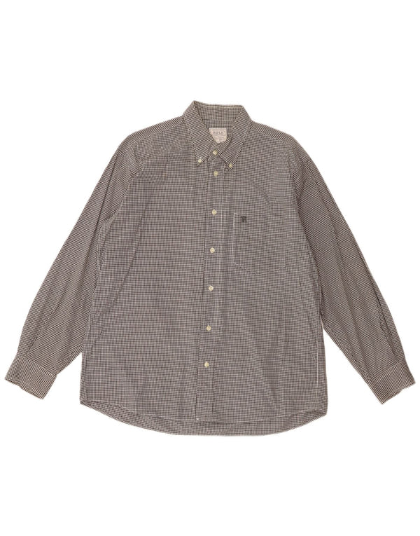 Rifle Camisa Hombre XL Algodón Cuadros Negro