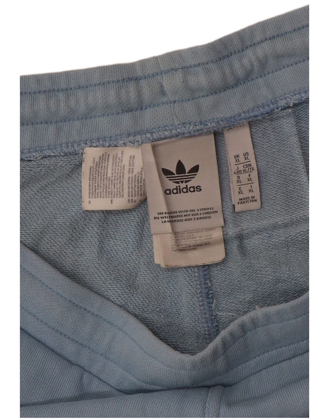 ADIDAS Pantalones cortos deportivos para hombre XL Algodón azul