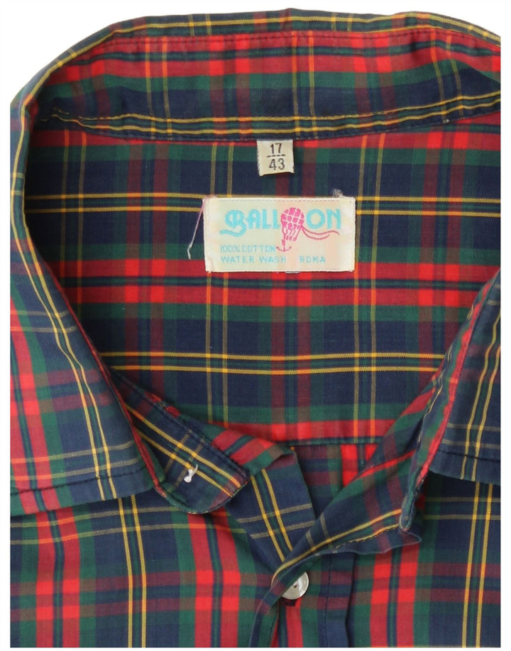 Camisa Hombre Globo Talla 17 43 XL Algodón Cuadros Multicolor