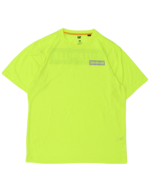 CAT Camiseta gráfica para hombre Top 3XL Poliéster verde