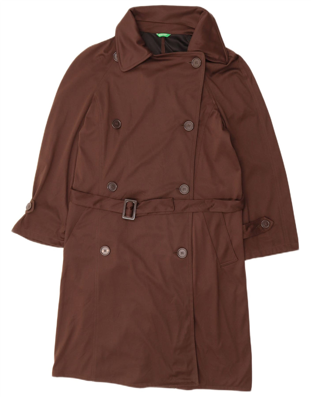 BENETTON Gabardina para mujer UK 44 Marrón medio Poliéster