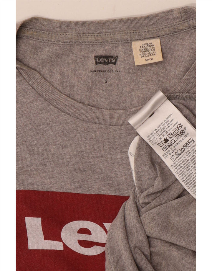 Levi's Camiseta gráfica para hombre Top Small Grey Cotton