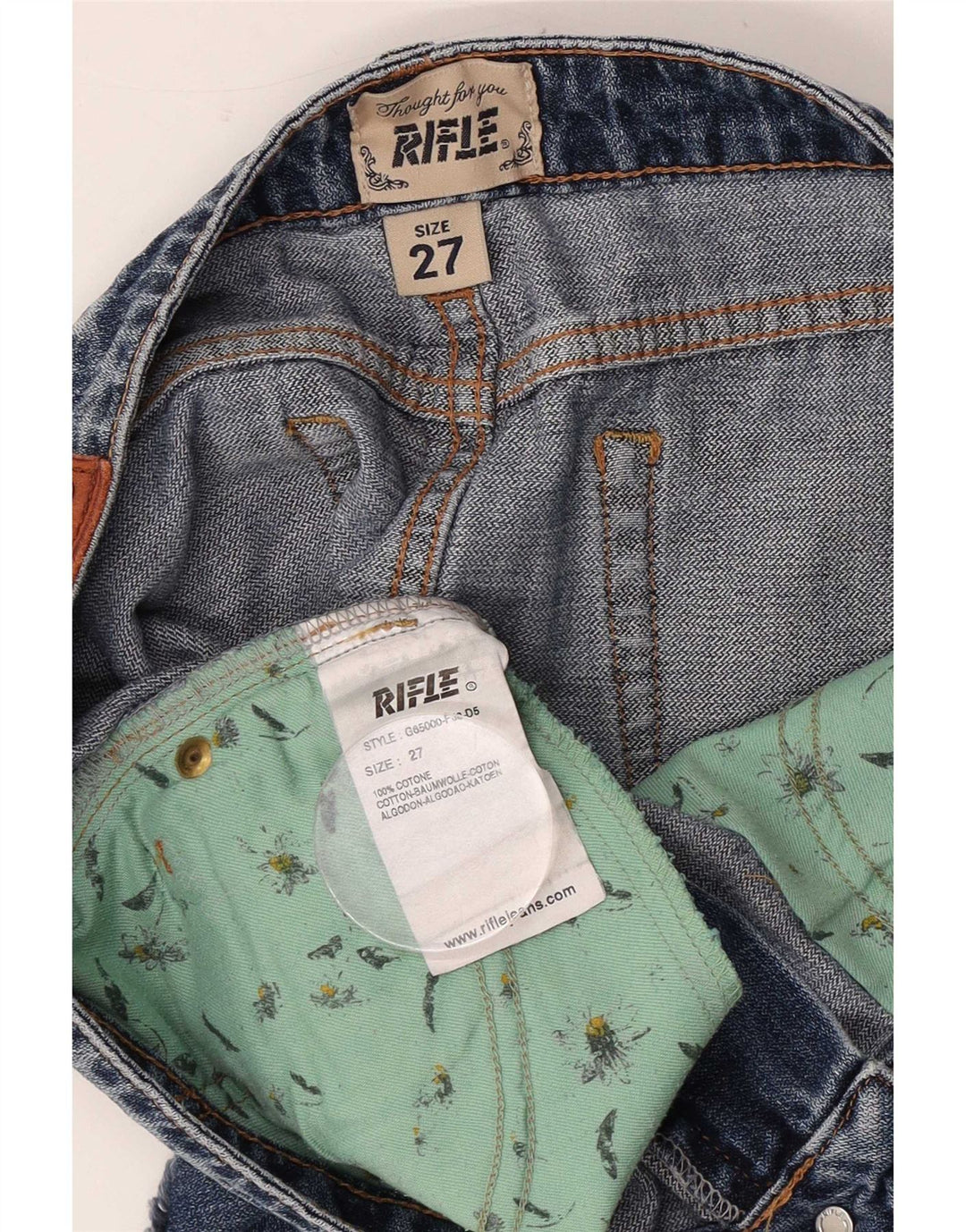 Minifalda vaquera para mujer Rifle W27 Small Blue Cotton