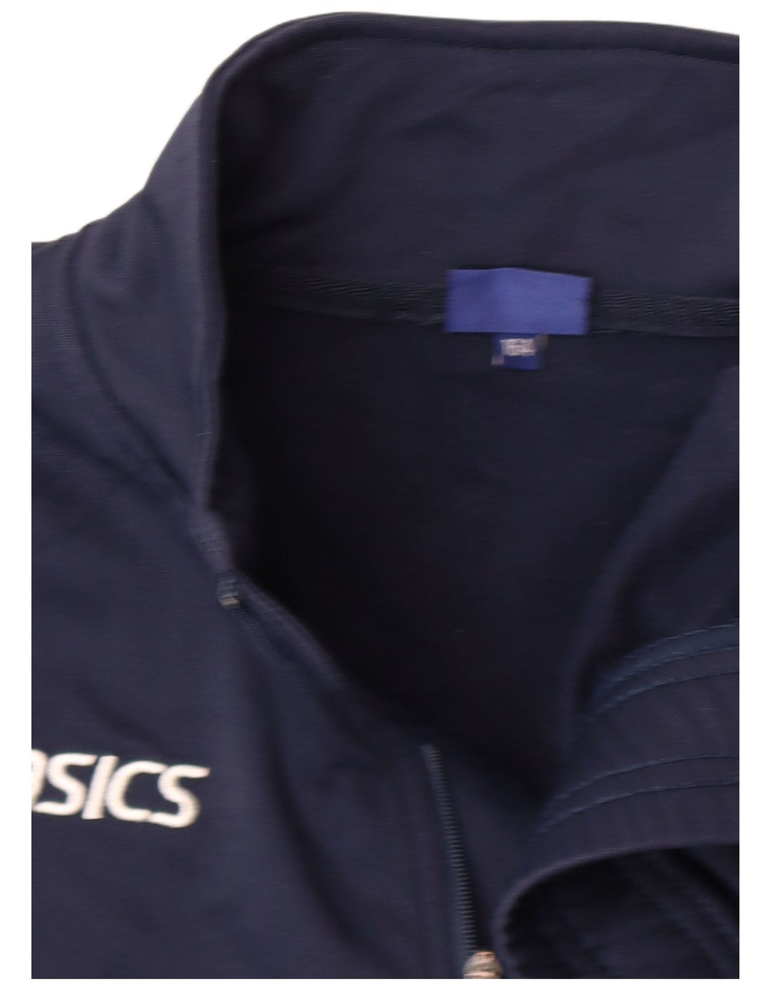 Asics Chándal con cremallera y cuello para niño 13-14 años Azul marino Poliéster