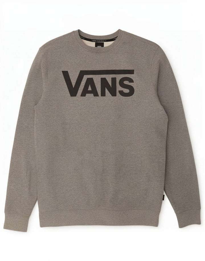 Vans Hombre Sudadera Gráfica Jersey De Algodón Gris Medio