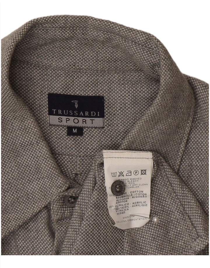 Camisa Hombre Trussardi Algodón Gris Medio