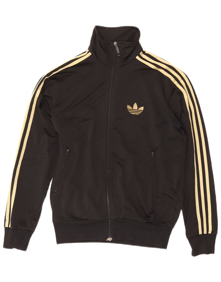 ADIDAS Hombre Chándal Top Chaqueta Pequeña Poliéster Negro
