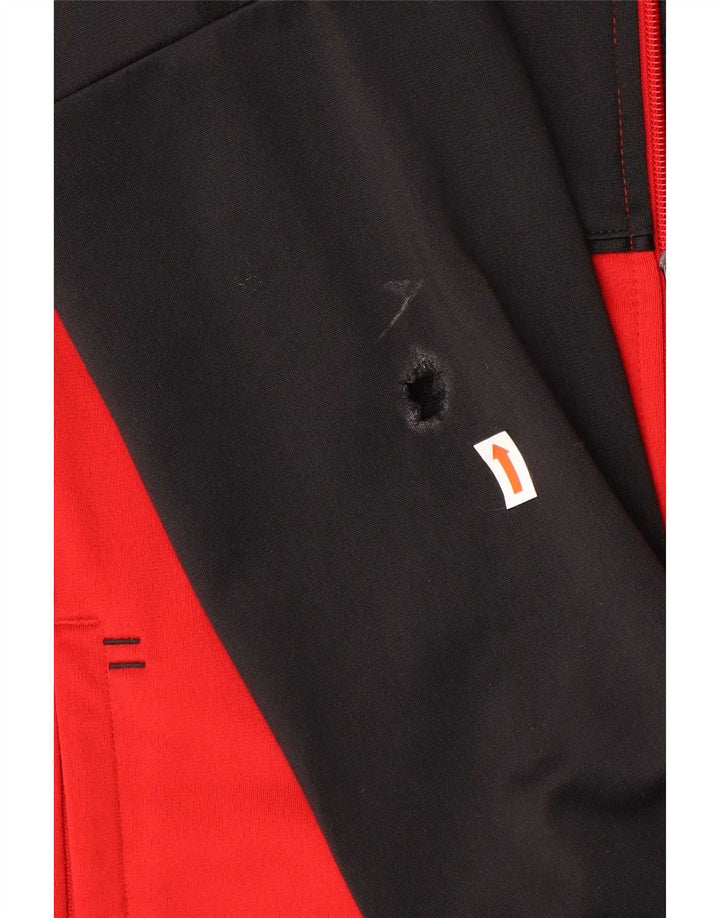 Adidas Hombre Chándal Top Chaqueta Pequeña Negro Colorblock Poliéster