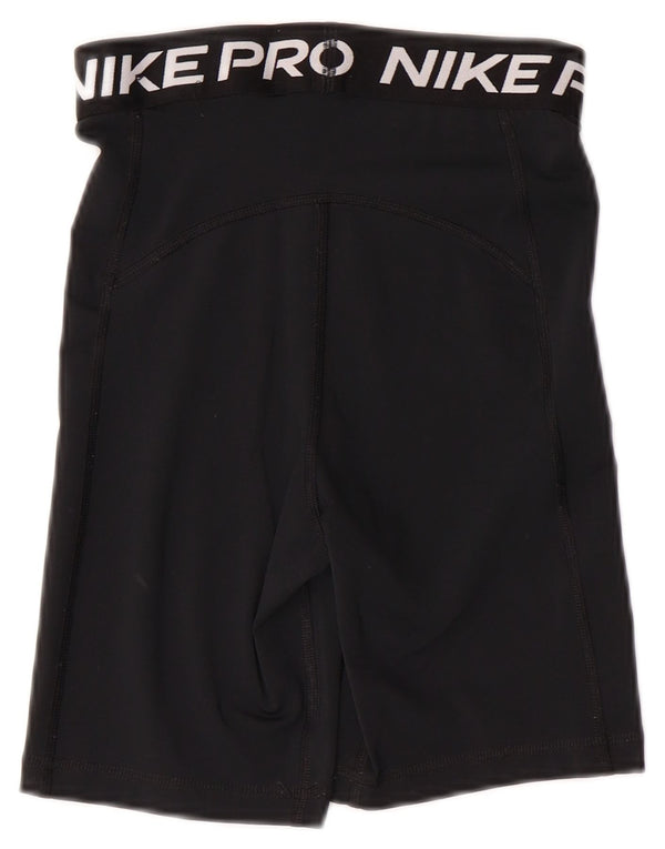 NIKE Pantalones cortos deportivos Dri Fit Graphic para mujer UK 4 XS Poliéster negro