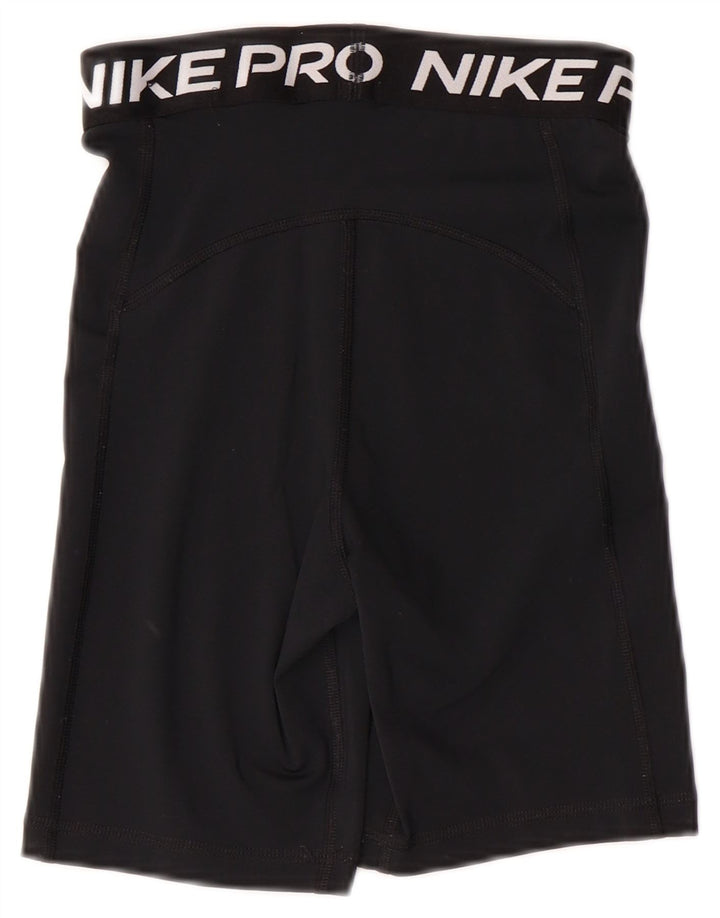 NIKE Pantalones cortos deportivos Dri Fit Graphic para mujer UK 4 XS Poliéster negro