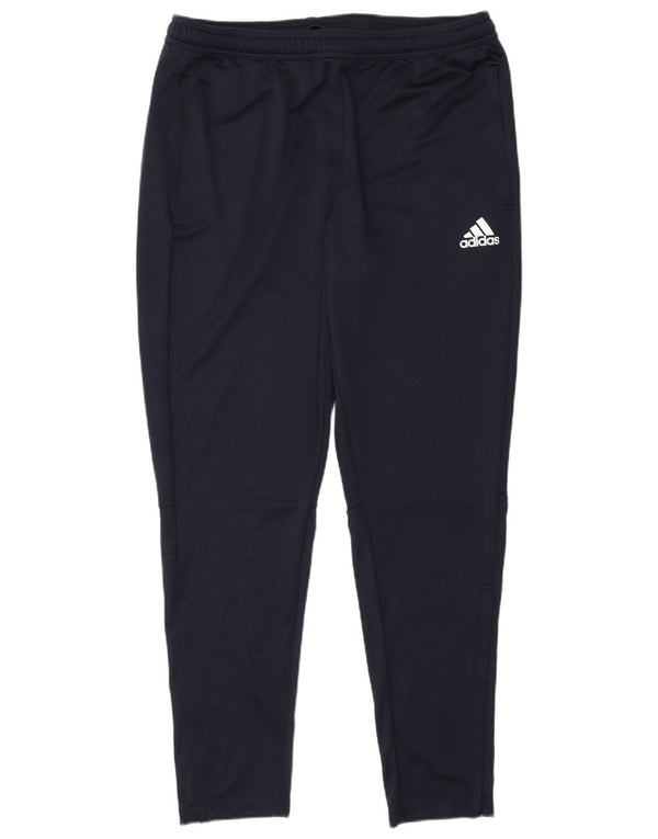 Adidas - Pantalón de chándal para hombre, talla 48/50, color azul marino, poliéster, deportivo