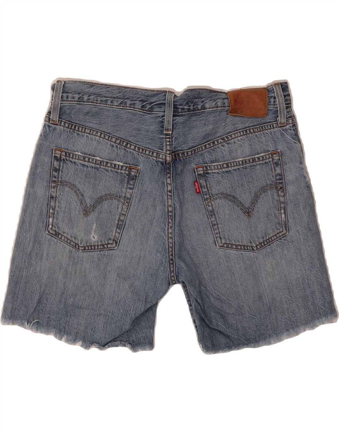 LEVI'S Womens 501 Distressed Denim Shorts W26 Small Blue Cotton Vintage Levi's and Second-Hand Levi's from Messina Hembry 