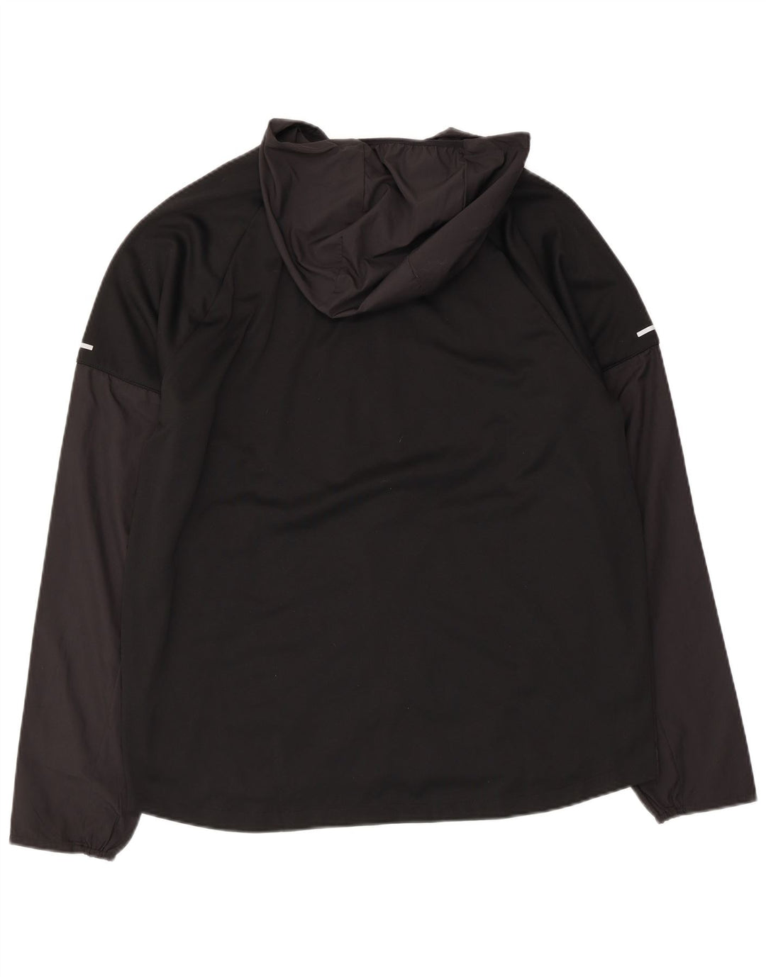 NIKE Chaqueta deportiva con capucha Therma-Fit para hombre, talla mediana, color negro