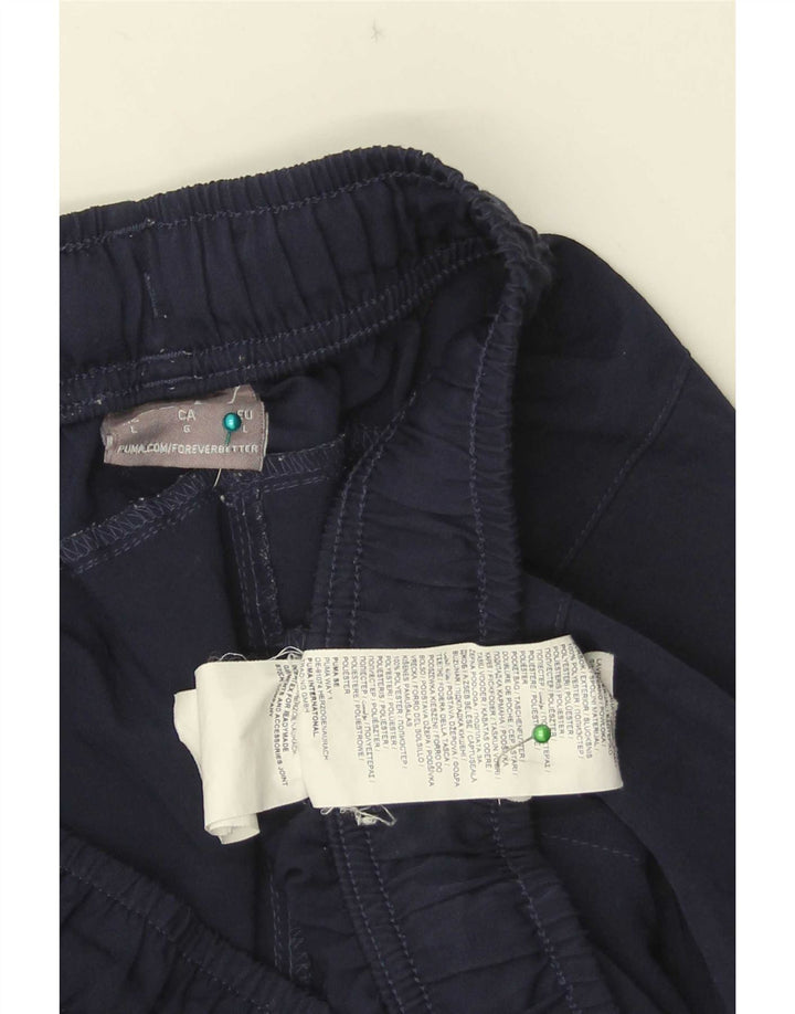 Puma Pantalones cortos deportivos para hombre grande poliéster azul marino