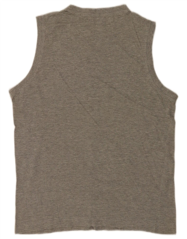 Camiseta Sin Mangas Kappa Hombre De Algodón Moteado Gris Medio