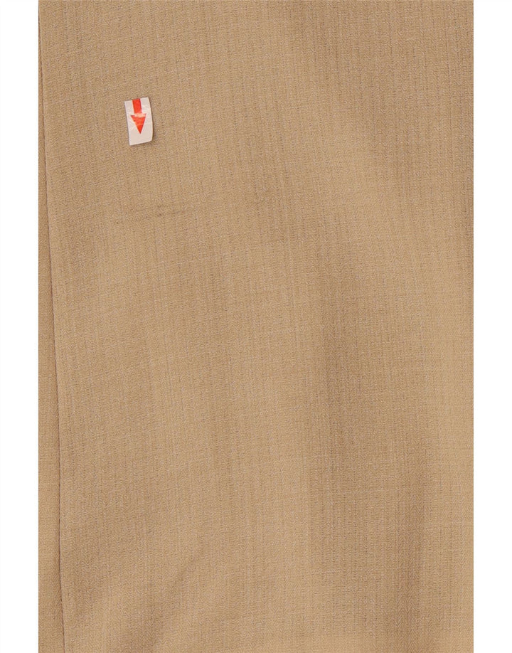 Perte by Krizia Chaqueta tipo blazer con 1 botón para mujer UK 46 Large Viscosa beige