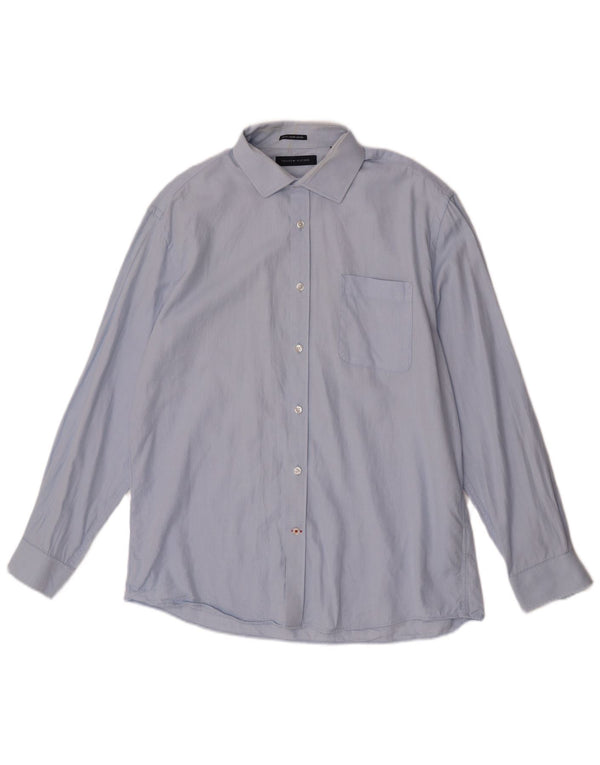 Tommy Hilfiger Camisa Slim Fit para Hombre Talla 16 1/2 Grande Azul