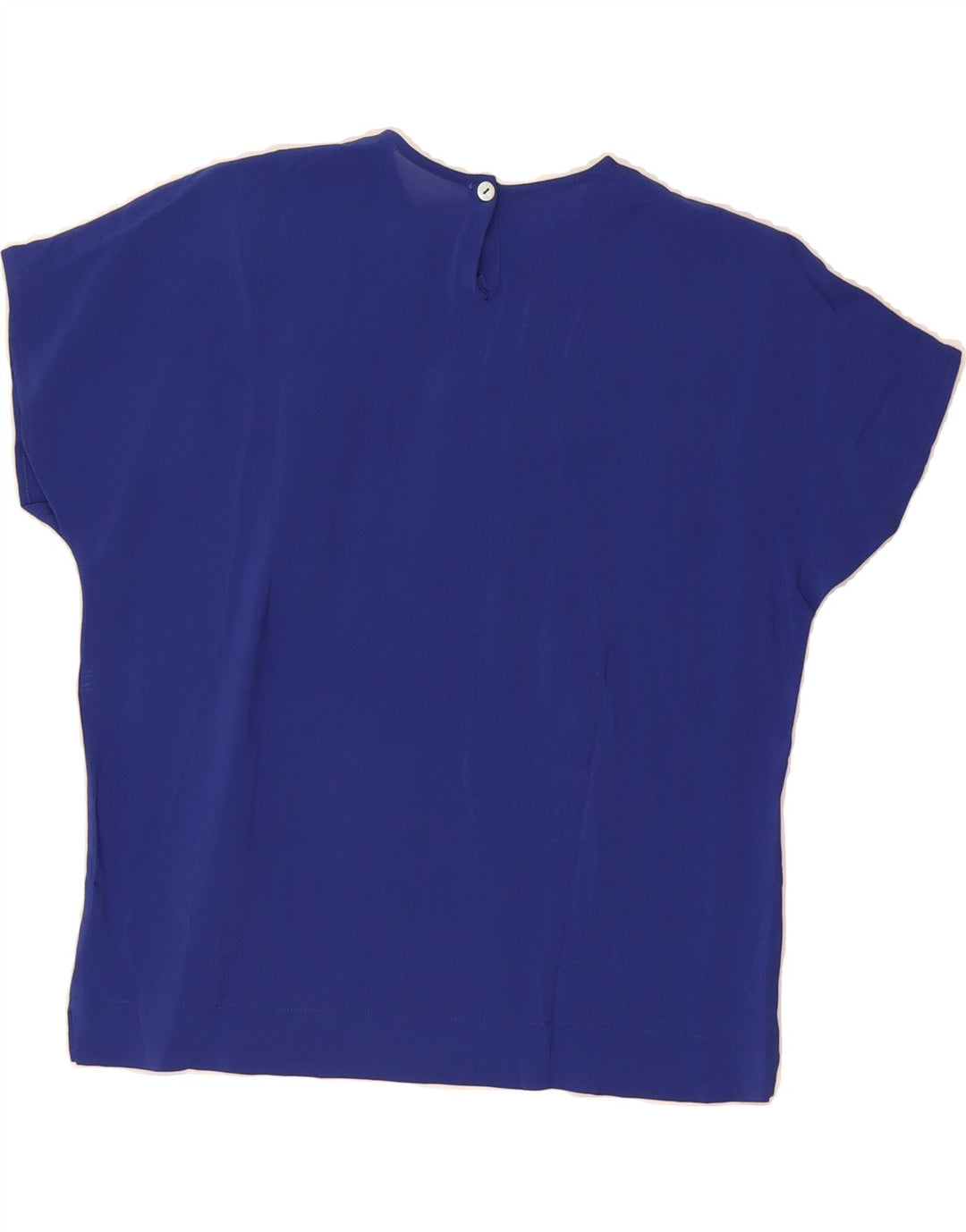 VINTAGE Womens Blouse Top UK 12 Medium Navy Blue Vintage Vintage and Second-Hand Vintage from Messina Hembry 
