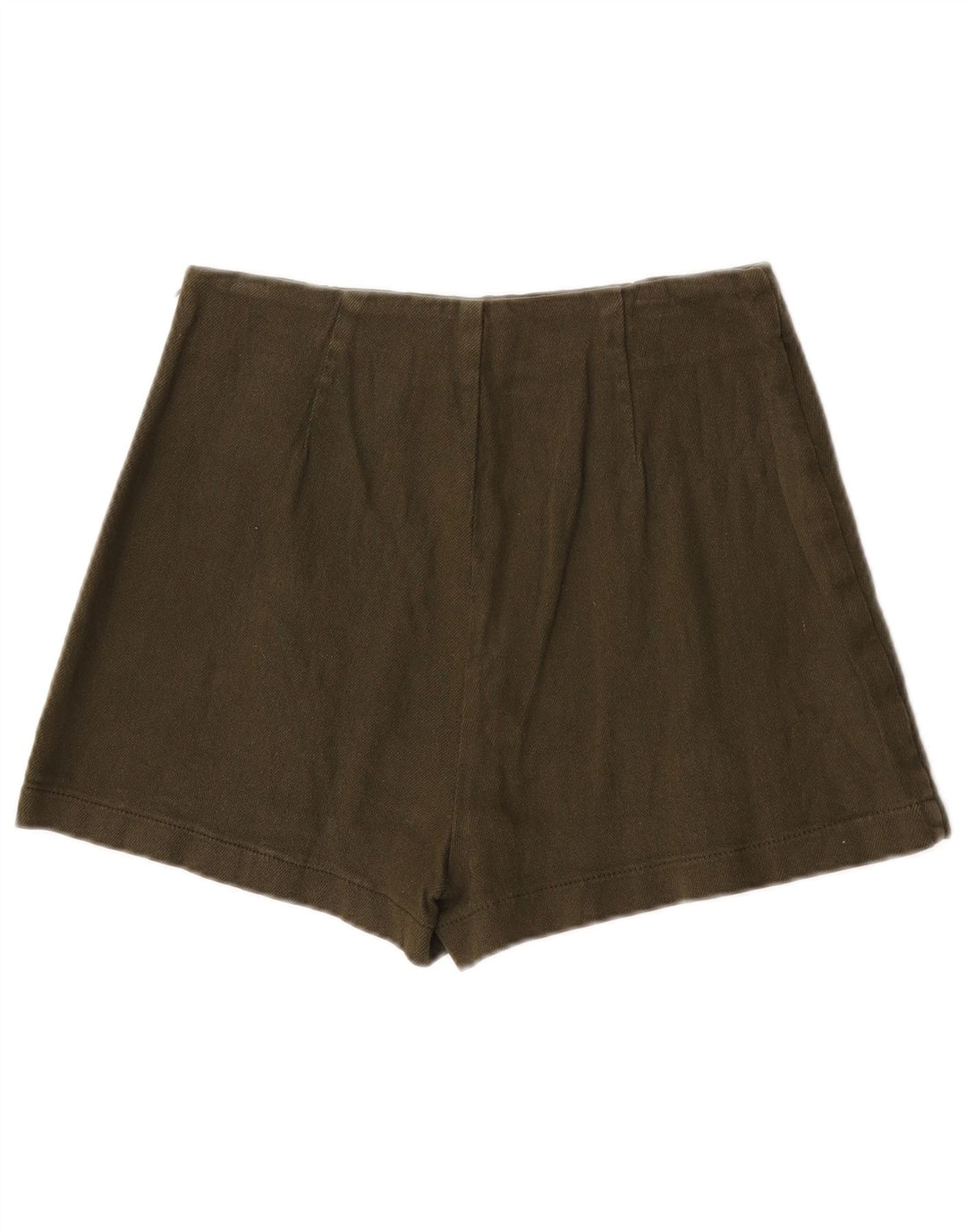 Zara Mujer Hot Pants XS W24 Algodón Caqui