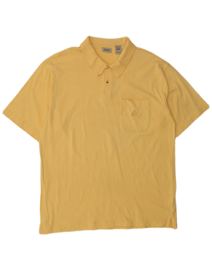 Izod Polo Hombre Grande Amarillo Algodón