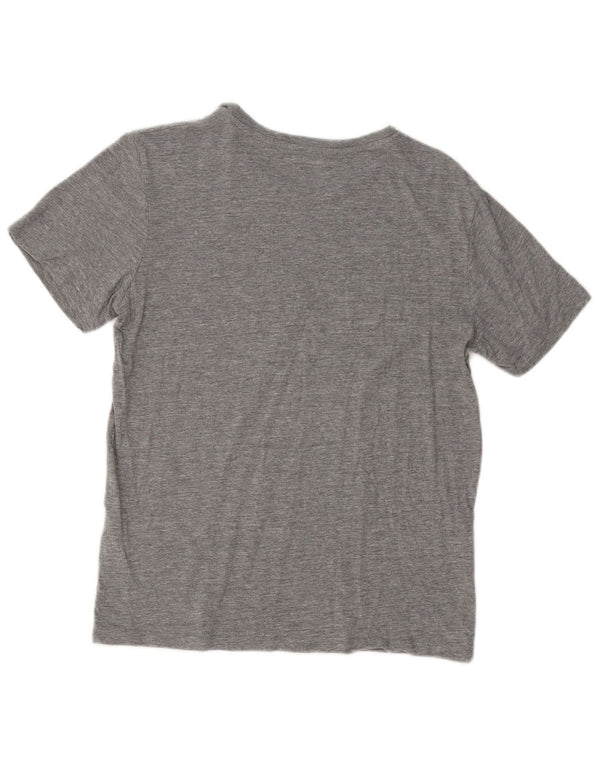 Jack & Jones Hombre Camiseta gráfica Top Algodón moteado gris medio